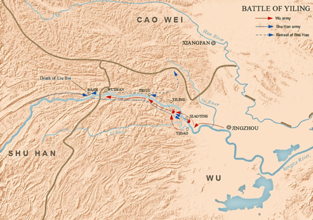 夷陵の戦い地図