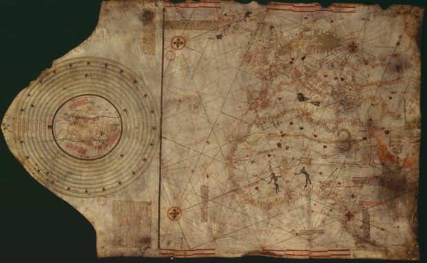 コロンブスが作成したと言われる地図