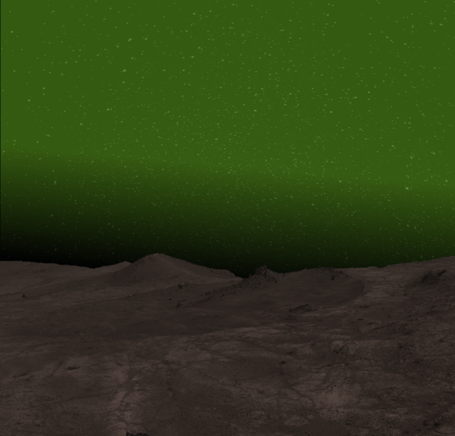 【火星の夜空は緑色だった】