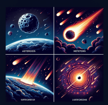 「流星・隕石・流星体、小惑星、彗星」