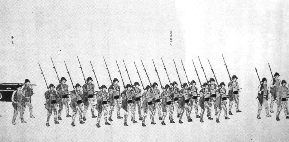画像：幕府軍（越後高田藩兵）行進の様子 wiki c