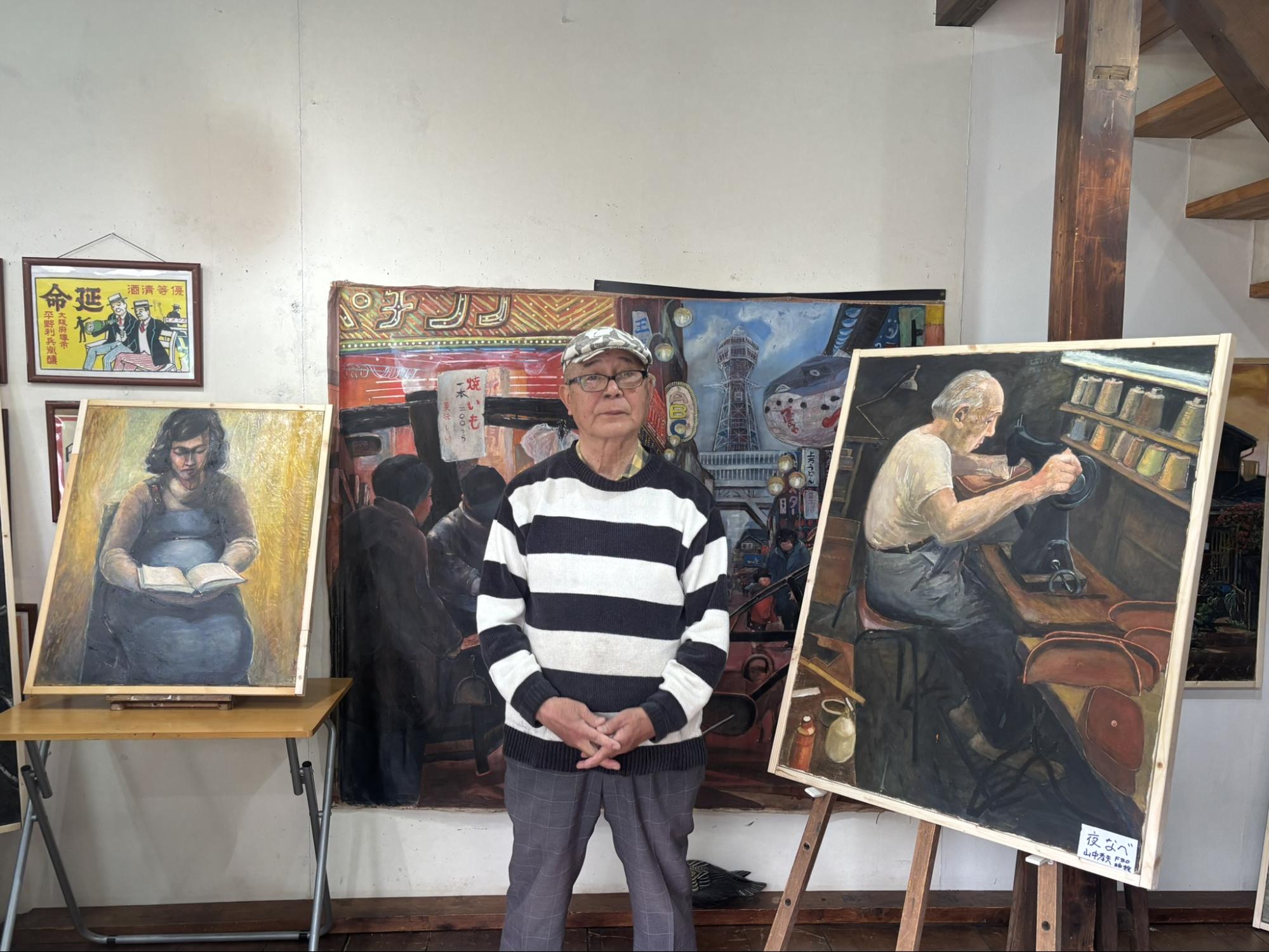 戦中生まれ81歳の現役画家が描く昔の大阪下町。5月6日からの個展で今との違いを観る【大阪市阿倍野区】
